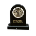 Large Tomb Clock w/Base - Jet Black